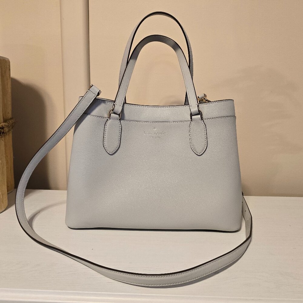 Kate Spade Sienna Satchel - Light Grey - Like New